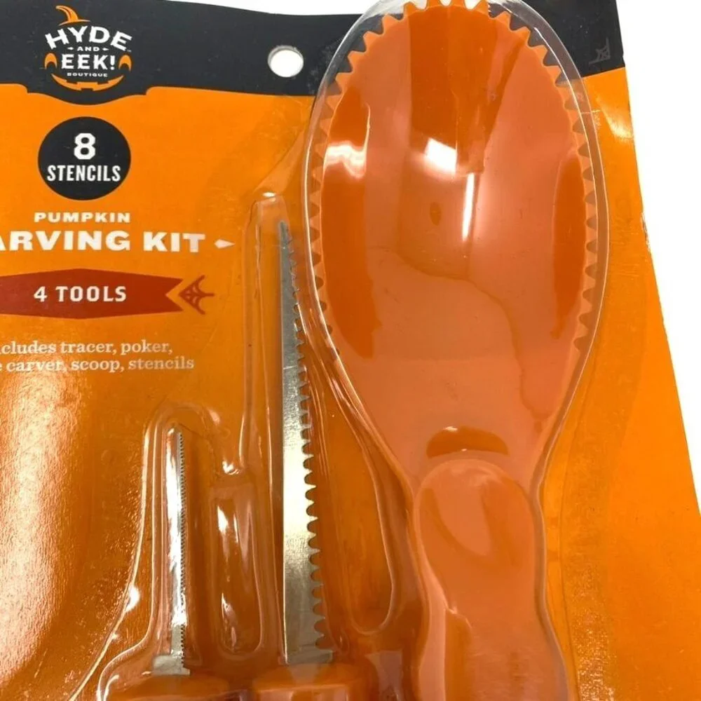 Target Hyde & Eek Pumpkin Carving Kit Tools 8 Stencils Halloween Crafts